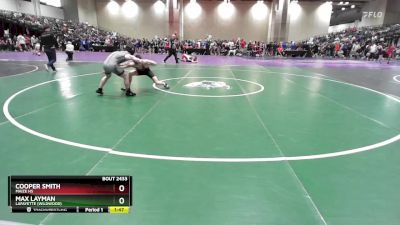 106 lbs Champ. Round 2 - Max Layman, Lafayette (Wildwood) vs Cooper Smith, Maize HS