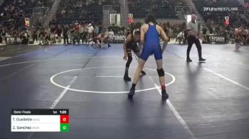 105 lbs Semifinal - Trevor Ouellette, Matcats vs Zaydin Sanchez, Roughriders