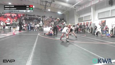 85 lbs Consi Of 8 #2 - Jonah Ford, Collinsville Cardinal Youth Wrestling vs Creek Cassity, Barnsdall Youth Wrestling