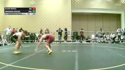 138 lbs Quarterfinal - Blake Nevils, Fighting Squirrels WC vs Benjamin Kohler, Wasatch WC