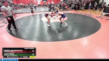 126 lbs Cons. Round 1 - Mateo Hatzopoulos, Wilmette (LOYOLA) vs Evan Musil, Rockton (Hononegah)