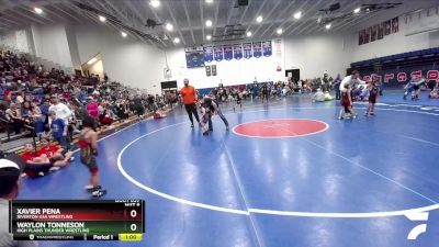 53 lbs Champ. Round 2 - Xavier Pena, Riverton USA Wrestling vs Waylon Tonneson, High Plains Thunder Wrestling