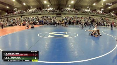 90 lbs Cons. Round 2 - Cade Crawford, Greater Heights Wrestling-AAA vs Calvin Watson, Eagles Wrestling Club Liberty North-AAA