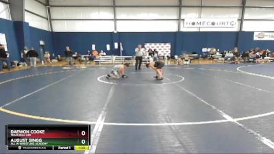 105 lbs Round 2 - Daewon Cooke, Team Real Life vs August Gingg, All In Wrestling Academy