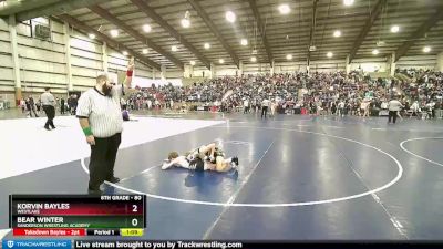 80 lbs Champ. Round 1 - Bear Winter, Sanderson Wrestling Academy vs Korvin Bayles, Westlake