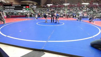 285 lbs Champ. Round 1 - Ayden Owens, Mighty Bluebirds Wrestling vs Kyler Pettit, Bauxite Mini Miners Wrestling