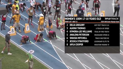 Youth Girls' 100m, Finals 12 - Age 17-18