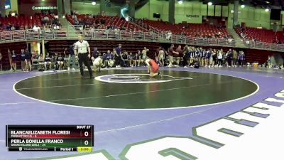 105 lbs Round 7 (8 Team) - Perla Bonilla Franco, Grand Island Girls vs Blancaelizabeth Floresklemick, Manhattan HS