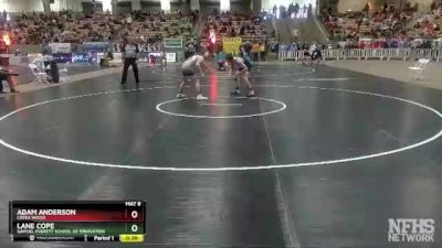 A 138 lbs Cons. Round 1 - Lane Cope, Samuel Everett School Of Innovation vs Adam Anderson, Creek Wood