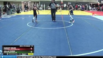 70 lbs Cons. Round 4 - August Kruse, Centennial Youth Wrestling vs Nolan Evens, Outlaw Wrestling Club