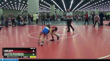 60/64 Round 2 - Jase Kolb, Unattached vs Broxton Richardson, Madison County Youth Wrestling