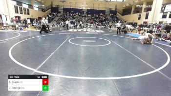 138 lbs 3rd Place - Tom Crook, Jesuit High School - Tampa vs Julian George, Christian Brothers Academy