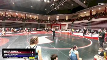 94 lbs Round 2 - Kenzie Johnson, Keystone Kids Wrestling Club vs Abbygail Everly, Bison Takedown Club