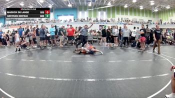 84 lbs Round 9 (10 Team) - Greyson Neifeld, Team Barracuda vs Maddox De Lange, Panhandle Pitbulls