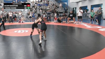 62.4-66.8 lbs Semis - Lillian Sagastume, Westlake Wrestling Club vs Davina Chavez, Gold Rush Wrestling