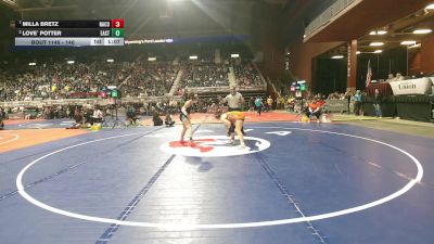 140 lbs Quarterfinal - Milla Bretz, Natrona County vs Love` Potter, Cheyenne East