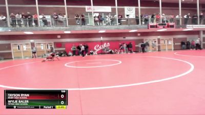 106 lbs Cons. Round 3 - Wylie Baler, Teton High School vs Tayson Ryan, Rigby High School