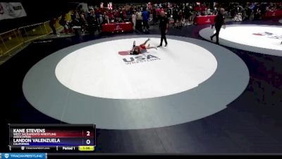 84 lbs Round 2 - Kane Stevens, West Sacramento Wrestling Association vs Landon Valenzuela, California