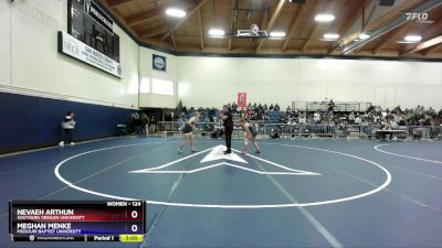 124 lbs Round 1 - Meghan Menke, Missouri Baptist University vs Nevaeh Arthun, Southern Oregon University