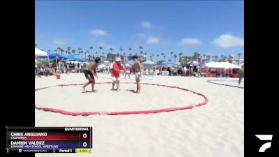 80 kg Quarterfinal - Damien Valdez, Lemoore High School Wrestling vs Chris Anguiano, California