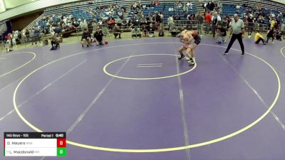 14U Boys - 105 lbs Champ. Round 1 - Lucas Macdonald, ISI Wrestling Club vs Deacon Meyers, West Salem Bangor Wrestling