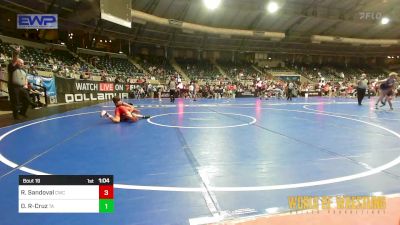 77 lbs Round Of 16 - Rylan Sandoval, Cowboy Wrestling Club vs Declan Rickel-Cruz, Team Aggression