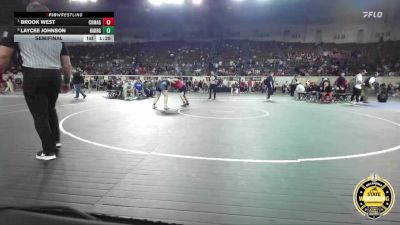 G5A-190 lbs Semifinal - Brook West, Comanche-Girls vs Laycee Johnson, Harrah-Girls