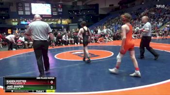 106 lbs Finals (8 Team) - Kaden Potter, St. Charles (East) vs Jake Shafer, Libertyville