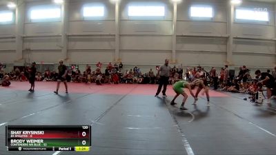 120 lbs Round 4 (8 Team) - Brody Weimer, Contenders WA Blue vs Shay Krysinski, 84 Athletes