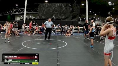 72 lbs Round 5 (8 Team) - Eli Hind, Warhawks Wrestling vs Matthew Bly, Mat Assassins Black