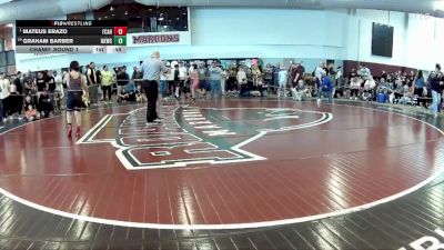 117 lbs Champ. Round 1 - Mateus Erazo, Powhatan Youth Wrestling Club vs Graham Barber, New Kent Wrestling Club