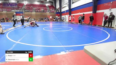 157 lbs Consolation - James Reed, Fort Gibson vs Redus Bowman, Mcalester High School