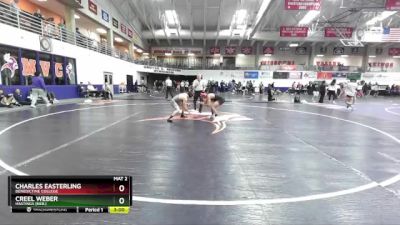 133 lbs Cons. Round 2 - Charles Easterling, Benedictine College vs Creel Weber, Hastings (Neb.)