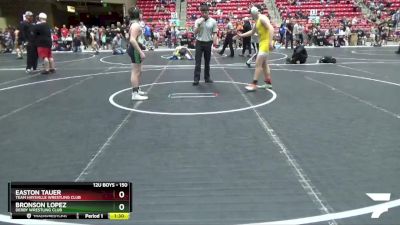 150 lbs Cons. Round 4 - Easton Tauer, Team Haysville Wrestling Club vs Bronson Lopez, Derby Wrestling Club