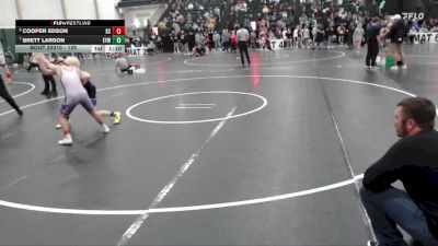 126 lbs Quarterfinal - Brett Larson, Elmcreek Youth Wrestling vs Cooper Edson, Sedgwick County