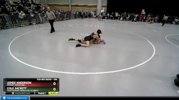 136 lbs Champ. Round 2 - Cole Sackett, Team Hammer Wrestling Academy vs James Anderson, Prodigy Wrestling