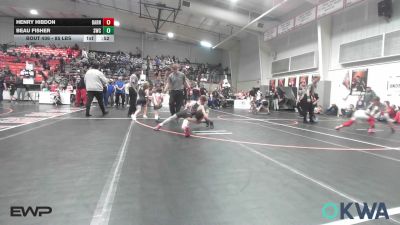 85 lbs Quarterfinal - Henry Hibdon, Barnsdall Youth Wrestling vs Beau Fisher, Salina Wrestling Club