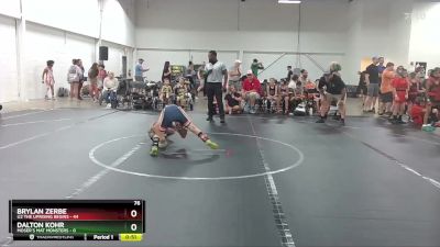 76 lbs Round 2 (6 Team) - Brylan Zerbe, U2 The Uprising Begins vs Dalton Kohr, Moser`s Mat Monsters