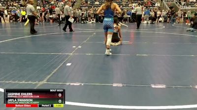 91 lbs Semifinal - Jayla Swanson, Siouxland Wrestling Academy vs Jasmine Ehlers, Nebraska City Wrestling Club