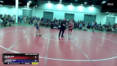 114 lbs Placement Matches (8 Team) - Caleb Asa, Indiana vs Landon Lill, New Jersey