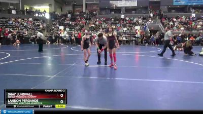 75 lbs Champ. Round 2 - Shay Lundvall, Sebolt Wrestling Academy vs Landon Pergande, Ironhawk Wrestling Academy IA