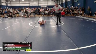 45 lbs Cons. Round 1 - Cash Wright, Hawk Wrestling Club vs Camden Lister-Randall, Hawk Wrestling Club