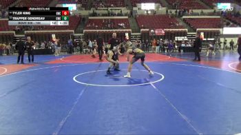 144 lbs Quarterfinal - Trapper Gendreau, Coyote Wrestling Club vs Tyler King, Glasgow Wrestling Club