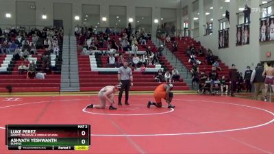 207 lbs Round 1 - Ashvath Yeshwanth, Bumpus vs Luke Perez, Hewitt Trussville Middle School