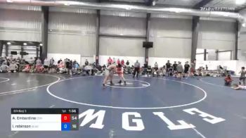 129 kg Prelims - Anthony Embardino, Easton Gold Medal vs Lamar Robinson, Gunston Wrestling Club