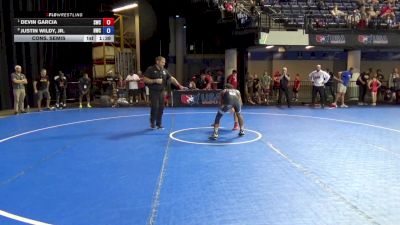 115 lbs Cons. Semis - Devin Garcia, Suples Wrestling Club vs Justin Wildy, Jr., HeadHunters Wrestling Club