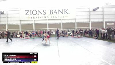 87 lbs Quarterfinal - Nox O`Brien, Wasatch Wrestling Club vs Niko Jensen, Champions Wrestling Club