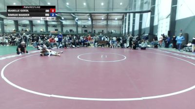 110 lbs Cons. Semis - Isabelle Goedl, Steelclaw Wrestling Club vs Simran Mander, Whatcom Wrestling Academy