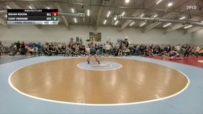 215 lbs Cons. Round 2 - Cody Perkins, Cherokee Trail vs Isaiah Rocha, Wellington