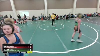 92 lbs Quarterfinal - Kaden Luna, NB Elite Wrestling Club vs Eli Walter, Stephenville Wrestling Club